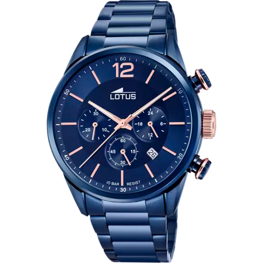 OROLOGIO LOTUS CHRONO AZZURO UOMO