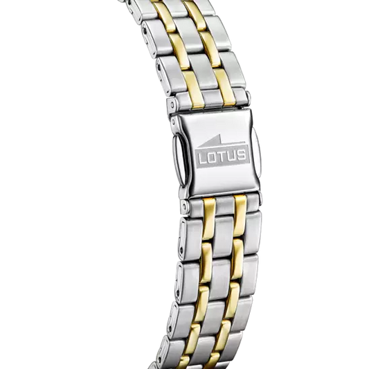 MONTRE RECTANGULAIRE BICOLORE LOTUS POUR FEMME