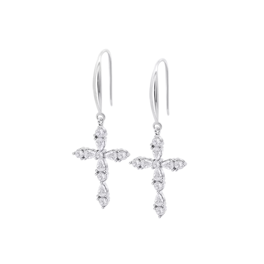 Orecchini croce Lotus Silver LP3915-4/1