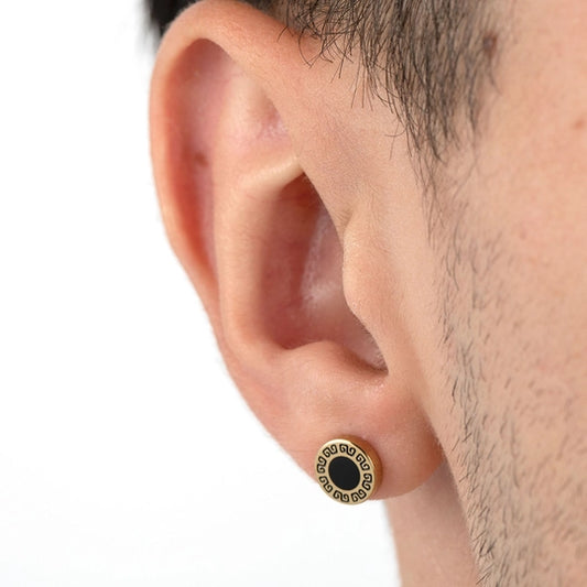 Lotus Style LS2164-4/2 316L Stainless Steel Earrings, Men