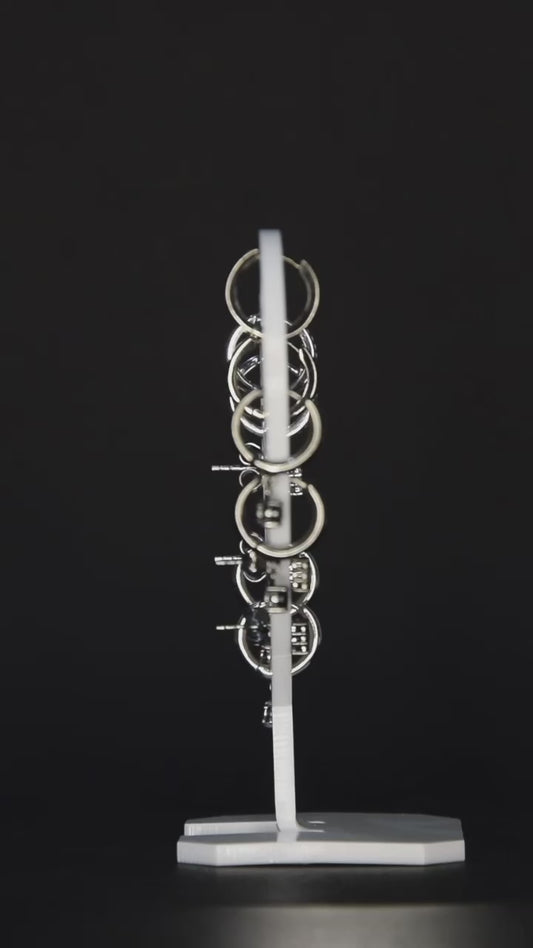 BARBIERI MAN boucles d'oreilles créoles pavé